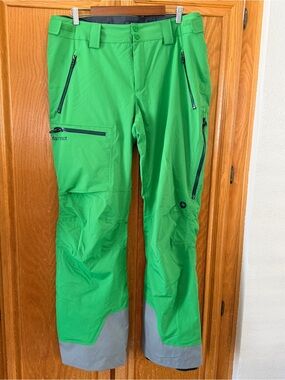 Marmot Refuge ski Pants men size XL green and gray